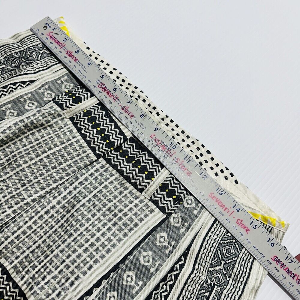 ETRO Women 44 US/8 Silk Wide Leg High Rise Aztec Ivory Gray Bandana NWT $1990 - Picture 9 of 12